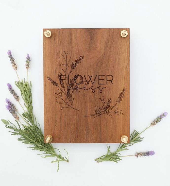 Flower And Leaf Press (lavender Wreath)